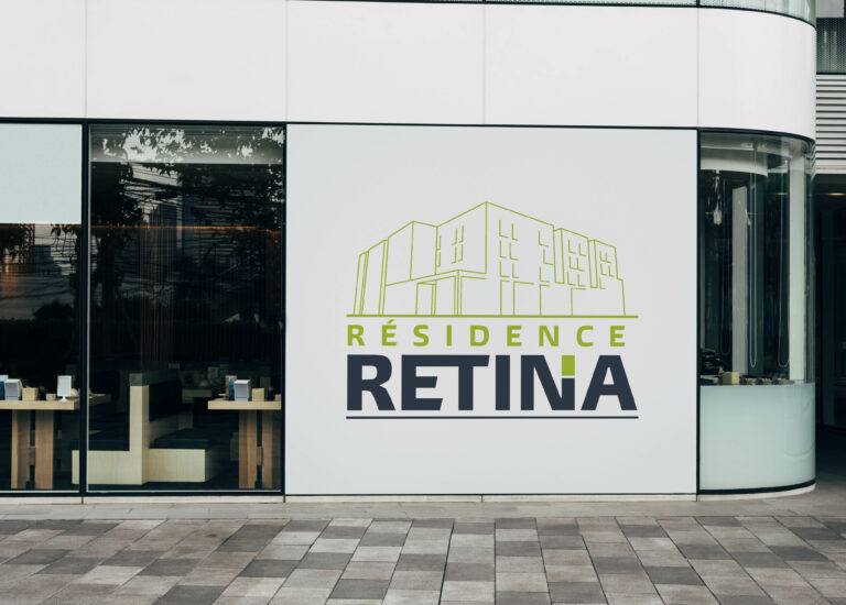 Mockup of a restaurant wall signage